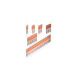 TERMINAL BLOCK & STRIP CONDUCTING ACCESSORIES, JUMPER BAR, 5 POLE, ORANGE, PRODUCT SPACING .236 IN [6 MM], -67 – 230 °F [-55 – 110 °C]