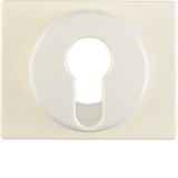 Centre plate for key switch/key push-button, arsys, white glossy