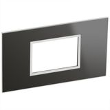 Arteor Surround Plate Shaver Socket/3 Module Square Reflective Black