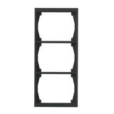 1723F100-885 Cover frame 3gang Black - Impressivo