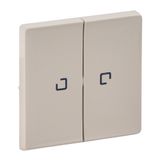 Cover plate Valena Life - 2-gang illuminated / with indicator - ivory