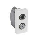 Arteor™ - TV socket - TV-SAT shielded - 0-2400 Hz - 1 module - White