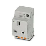 Socket outlet for distribution board Phoenix Contact EO-G/PT/SH/LED 250V 13A AC