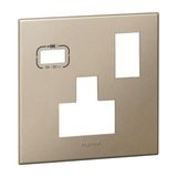 575146A Plate 1 gang multistandard switched socket + USB A champagne