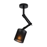 Lucide TAMPA - Flush ceiling light - Ø 12 cm - 1xE27 - Black