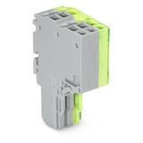 2-conductor female connector Push-in CAGE CLAMP® 1.5 mm² gray, green-y