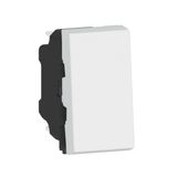 Illuminated switch or two-way switch with indicator Mosaic Easy-Led 10A 1 module - white