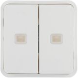 CUBYKO KNX 2 BUTTON PANEL WHITE WITH LED