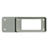Adapter plate (industrial connector), Plastic, Colour: grey, Size: 8
