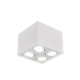 Biscuit ceiling lamp 4-pc GU10 matt white