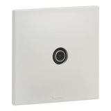 Urbano pass-through TV socket in white finish