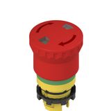 Emergency button with rotation release E2 1PERF4731-T6