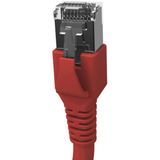 Patchcord RJ45 shielded Cat.6a 10GB, LS0H, red,    10.0m