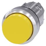 Pushbutton, 22 mm, round, metal, shiny, yellow, pushbutton, raised momentary contact 3SU1050-0BB30-0AA0-Z Y12