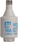 Fuse-link DII E27 10A 500V, tripping characteristic Super fast, with i