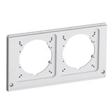 Front plate suitable for two 63 A outlets incl. screws