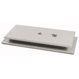 Top plate for OpenFrame, ventilated, W=600mm, IP31, grey