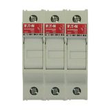 Eaton Bussmann series CHM modular fuse holder, 600 Vac, 1000 Vdc, 30A, Modular fuse holder, Three-pole, 200kA - CHM3DCU