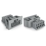 Snap-in socket 5-pole Cod. B gray