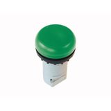 Indicator light, RMQ-Titan, Flush, without light elements, For filament bulbs, neon bulbs and LEDs up to 2.4 W, with BA 9s lamp socket, green