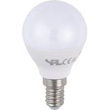 LED E14 Ball G45x75 100-240V 450Lm 5W 830 180° AC/DC Opal Non-Dim