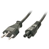 2m CH to C5 Mains Cable Swiss Mains Plug to IEC C5 Connector