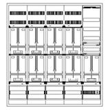 Z„hlerverteiler 8xZF, H=1400 B=1300 T=210mm, 1xTSG, VF