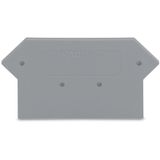 End and intermediate plate 2.5 mm thick gray