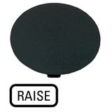 Button plate, mushroom black, RAISE