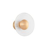 Clear Glass Brass Gold Aluminium LED 8 Watt 230 Volt 536Lm 3000K IP20 D: 20 W: 11.2 H: 20 cm