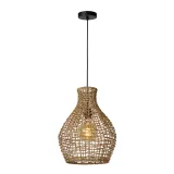 Lucide ALBAN - Pendant light - Ø 35 cm - 1xE27 - Light wood