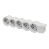 MOES STD SCH 5X2P+E WITHOUT CABLE WHITE/GREY