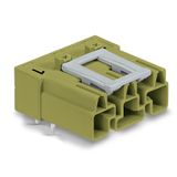 Plug for PCBs angled 3-pole light green