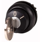 Key-operated actuator, maintained, 2 positions, MS2, Key withdrawable: 0, I, Bezel: black