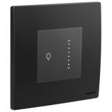 Mallia Senses - 1 gang Led sliding touch dimmer - Matt Black