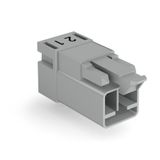 Plug for PCBs angled 2-pole gray