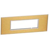 Arteor™ - Plate - British std - square - 6 modules - gold brass