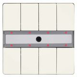 5WG12872DB15 - KNX Pushbutton, quadruple, with status LED, with scene controller, with IR receiver decoder, titanium white