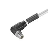 Sensor-actuator Cable (assembled), One end without connector, M12, Num