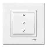 Karre White One Button Blind Control Switch