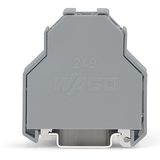 Screwless end stop 14 mm wide for DIN-rail 35 x 15 and 35 x 7.5 gray