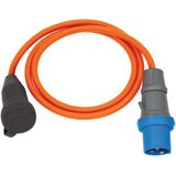 Camping/Maritime Adapter Cable IP44 1,5m orange H07RN-F 3G2,5 earthed socket, CEE plug 230V/16A