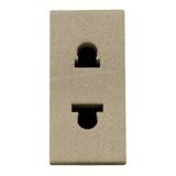 N2135 CV Euro-American unearthed socket outlet - 1M - Champagne