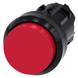 Pushbutton, 22 mm, round, plastic, red, pushbutton, raised, momentary contact...