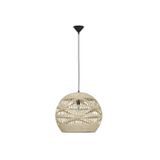 Natural Rattan  Black Fabric Wire & Base   LED E27 1x12 Watt 230 Volt   IP20 Bulb Excluded  D: 48.5 H1: 41.5 H2: 205 cm Adjustable height