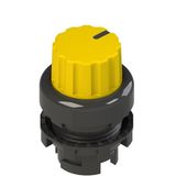 Yellow three-position knob selector E2 1SE43GCE51AB