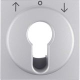 Centre plate for key push-button for blinds/key switch, B.7, al., matt