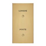 Art d'Arnould univers Epure illuminated push button 2 positions with Door and Light markings - mirror gold