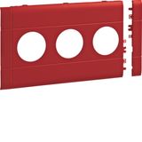 Frontplate 3-gang socket BR 120 red