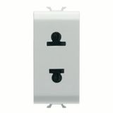 EURO-AMERICAN STANDARD SOCKET-OUTLET 250/125V ac - 2P 15A - 1 MODULE - SATIN WHITE - CHORUSMART